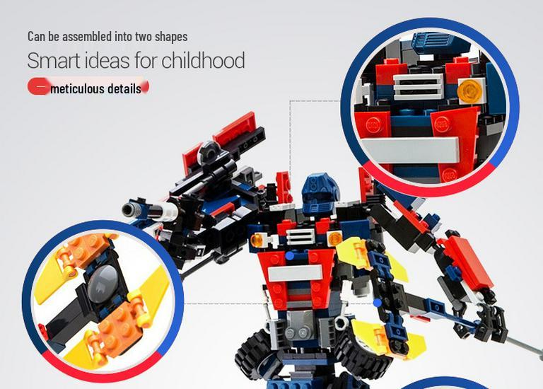 Gudi Blocks Boy Transforming Robot Puzzle Toy