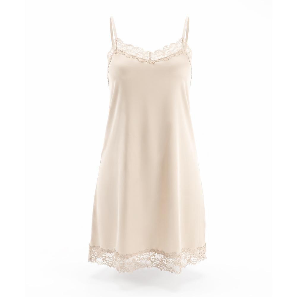Sexy lace suspender nightgown women's summer thin quick-drying V-neck short skirt home skin-friendly pajamas