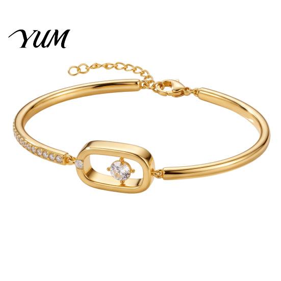 Adjustable Zircon Bracelet Sparkly Bangle for Women, Shiny Geometric Rhinestone Sparkling Inlay Jewelry Bracelet, Statement Daily, Banquets,