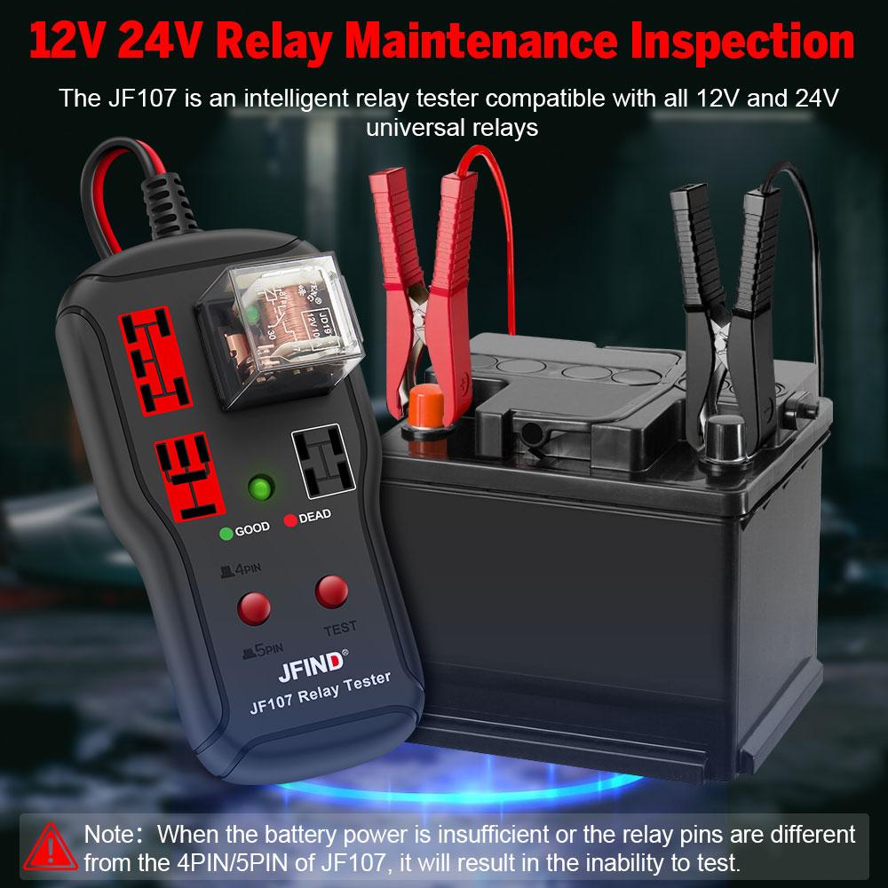 Newest Relay Tester 12V 24V Universal Electronic Automotive Car Circuit Detector Battery Checker Auto Repair Tool Voltage Tester