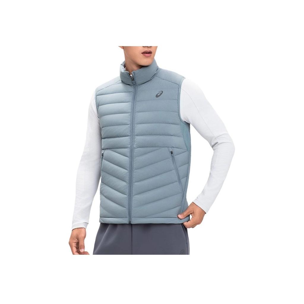 Asics Спортивный стиль жизни серии фирменный логотип узор открытый повседневный спортивный жилет на молнии с воротником-стойкой мужской жилет синий 2031E863-400