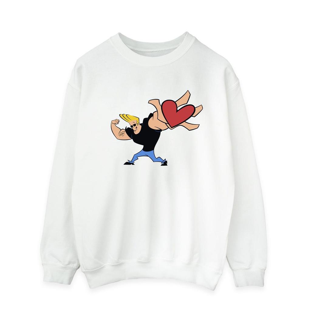 Johnny Bravo Mens Heart Present Sweatshirt