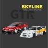 1/18 Nissan Skyline Ares GTR R34 Alloy Modified Wide Body Sports Car Model Diecast Raing Vehicle Car Model Sound Light Kids Gift