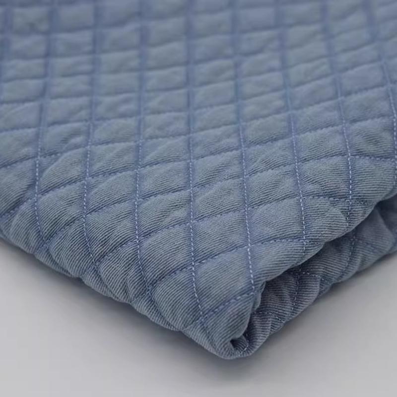 Стеганая Хлопковая Стирка Деним Ткань Осень Зима Ретро Утолщенная для Одежды Сумки Дизайнерская Ручная Работа Diy Швейный Материал Ткань
