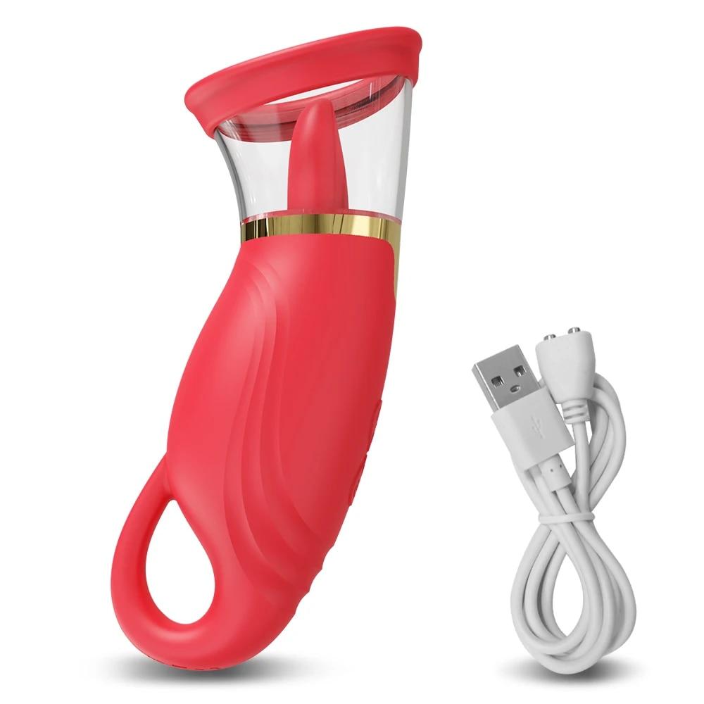 Powerful Swing Sucking Vibrator for Women Tongue Licking Nipple Clitoris Sucker Stimulator Sex Toys for Female Adults Goods