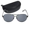 Metal with Men's Sunglasses, Frame, Black, Case, CS-003-3-EH-72