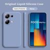 Чехол для Poco M6 Pro для Xiaomi Poco M6 Pro Fundas Coque, мягкий оригинальный жидкий силиконовый чехол для камеры, полное покрытие, задний чехол Poco M6 Pro