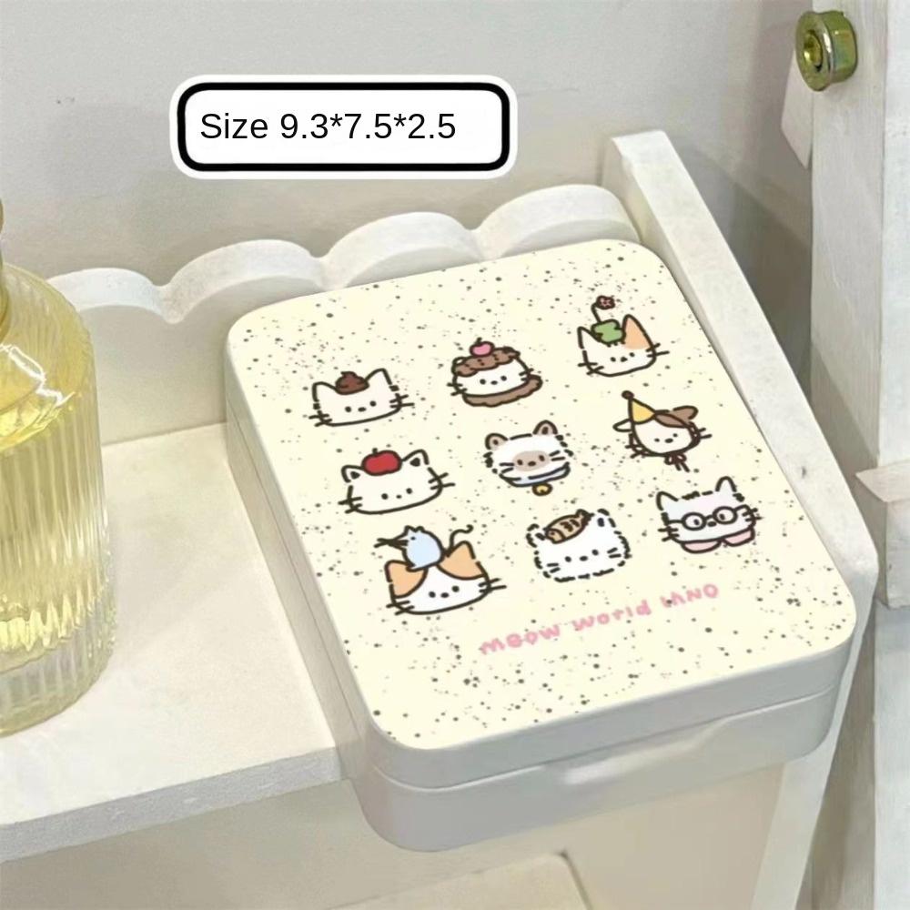 Kpop фотокарточки железный ящик для хранения милый мультяшный кот канцелярские принадлежности наклейки лента ящик для хранения