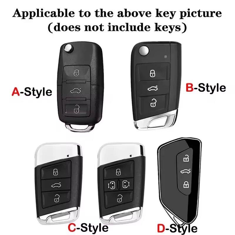 KTDJ9 Zinc alloy key case suitable for Skoda Octavia 2024 2023 2022 2021 genuine leather remote control car key case accessories