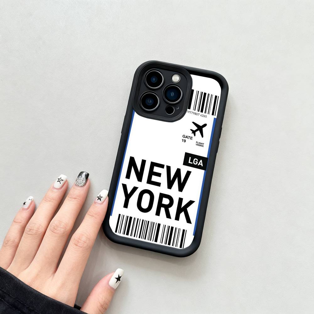 Funny World City Tourist Ticket Soft Silicone Case For iphone 17 Air 16 15 14 13 12 11 Pro Max Plus Shockproof TPU Phone Cover