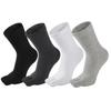 High Quality 5Pairs/Lot Men Socks Cotton Five-finger Male Black White Business Socks New