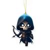 Halloween Car Ornament Cool Skeleton Acrylic Car Rearview Mirror Charm 2D Flat Skull Hanging Pendant for Car Interior Backpack Accessory