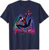 2026 new SpiderUnisex Miles Morales Neon City Tshirt for both Unisex and Women SpiderUnisex parallel universe pattern Tshirt