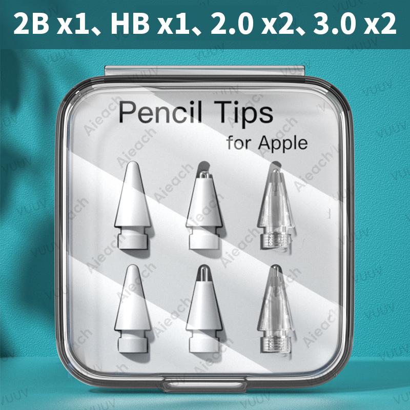 For Apple Pencil 1st 2nd 3rd USB-C Pro Tip For Apple Pencil Pen Nib Double Layer 2B HB 2.0 3.0 Soft Hard iPad Pencil Accessories