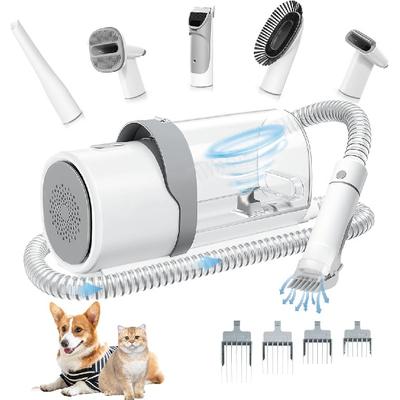 Пылесос для ухода за домашними животными с большой емкостью 2,5 л, пылесос для ухода за собачьей шерстью с 5 инструментами для ухода за домашними животными, низкий уровень шума, идеально подходит для собак и кошек