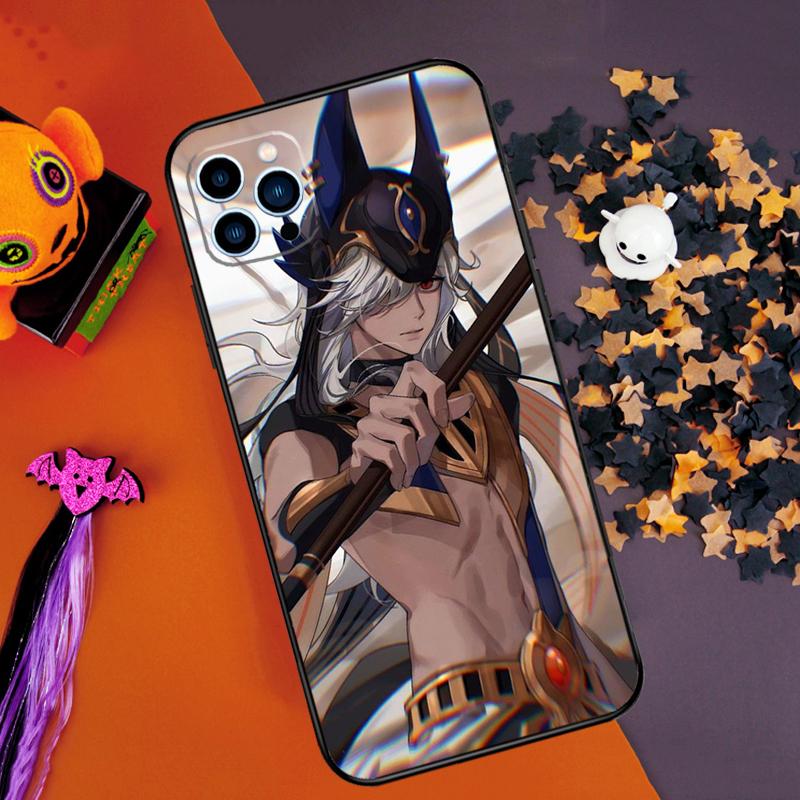 Genshin Impact Cyno Bumper Case For iPhone 16 15 14 Pro Max 11 12 13 Pro Max Mini XR 16e 16 15 Plus Phone Cover