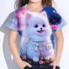 3D Print Animals Cute Dog Summer O-Neck T-Shirts Casual Kawail Boys Girls Tops Oversized Fashion Kids Tees Clothing