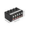 Mini Stereo 4 Channel Passive Mixer RCA Portable Audio Mixer 1 in 4 Out Stereo Distributor Volume Control, No Battery Required