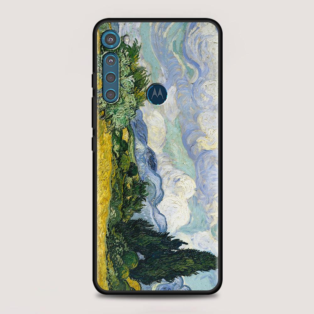 For MOTOROLA One Fusion Case for Moto G10 G9 G8 Plus Play Power One G20 G30 G40 G50 G60 Edge 20 Shell Van Gogh Starry Sky Art