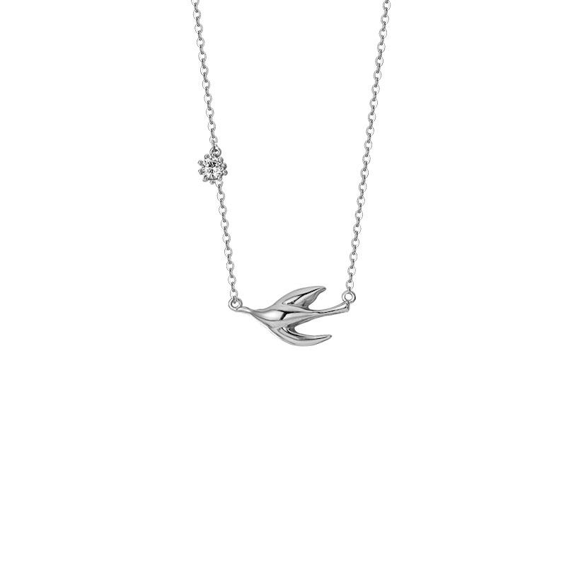 Цирконий Ласточка Ожерелье, Легкая роскошь, Высокое качество, Дизайн для небольшой группы, Цепочка-ошейник в виде животного, Новый женский стиль