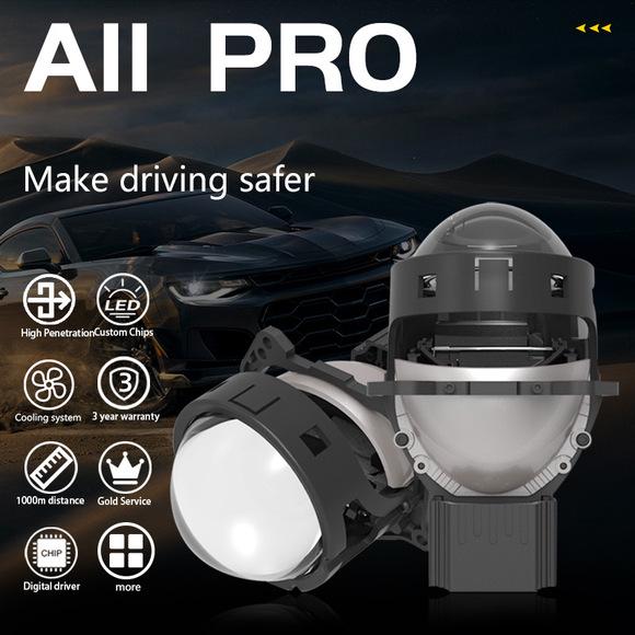 Three SANVI 3-inch Universal Bi-Beam LED Fog Lights: 35W White and Yellow Matrix Headlights