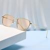 Солнцезащитные очки из металла для женщин, квадратные, градиентные, розовые, для путешествий, мужские солнцезащитные очки в стиле ретро, женские солнцезащитные очки класса люкс UV400
