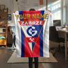 1PC Custom Name Zabrze G Patterned Flannel Blanket Suitable For All Seasons for Home Decor Warmth and Comfort Gifts Holiday Present_xia