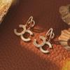 "S925 Silver Needle 'C' Fashionable Versatile Earrings for Women - 2023 Trend, High-End Temperament Design"