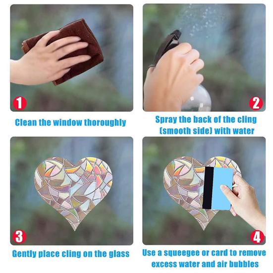 Радужная оконная пленка для конфиденциальности, цветочная статическая наклейка, наклейки на стекло с радужным эффектом, съемная оконная наклейка для дома, ванной, двери, окон автомобиля