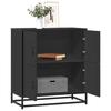 VidaXL Black Buffet 68x35x76 Cm Engineered Wood, Storage Cabinet, Entryway Furniture, Accent Furniture, Furniture of 848989