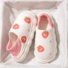 Fashion Cartoon Printed Home Cotton Slippers Women 2025 Indoor Non Slip Soft Sole Pregnant Shoes Woman Breathable Thick Bottom Slides