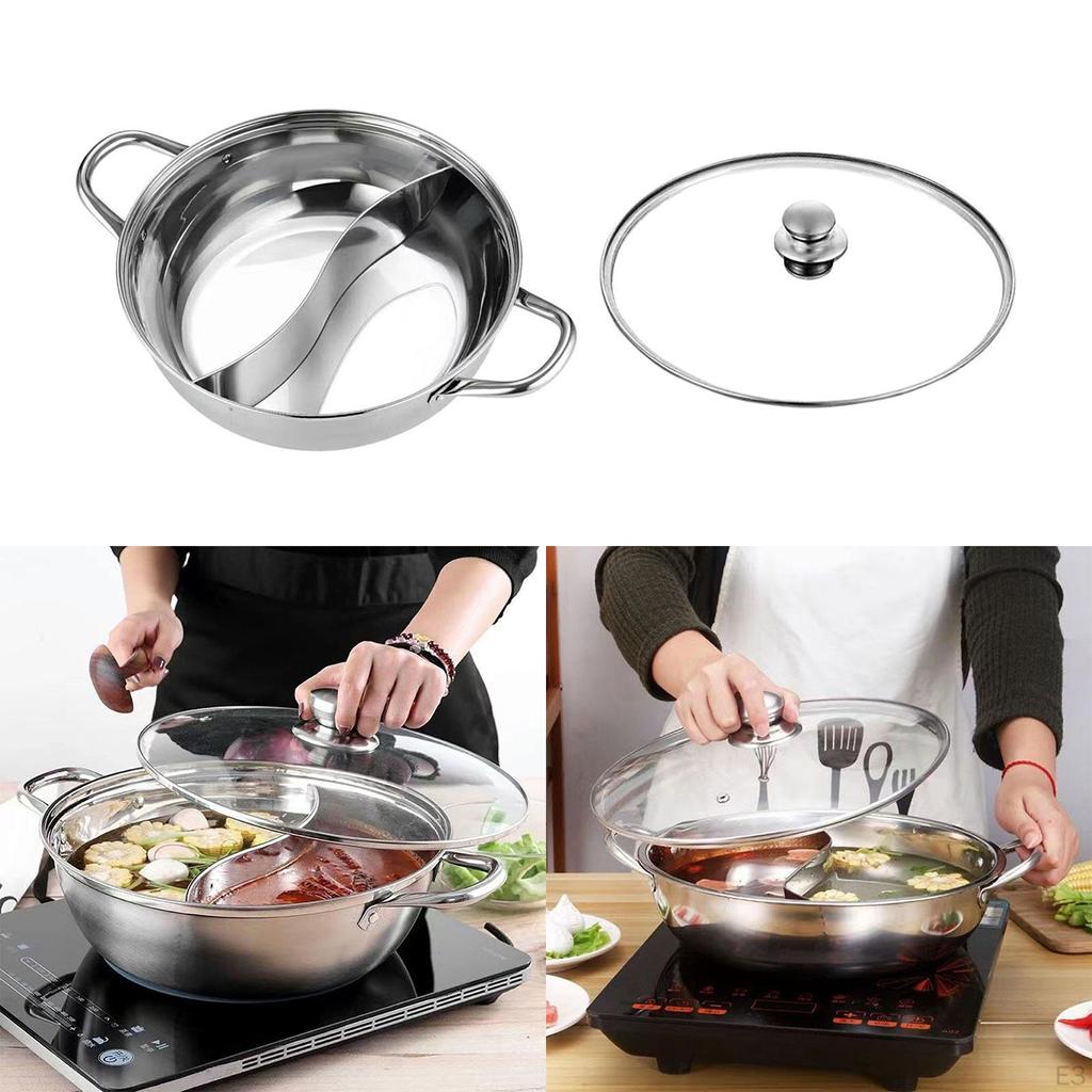 Утка-мандаринка горшочек разделенный сковорода суп посуда кухонные принадлежности, разделитель шабу