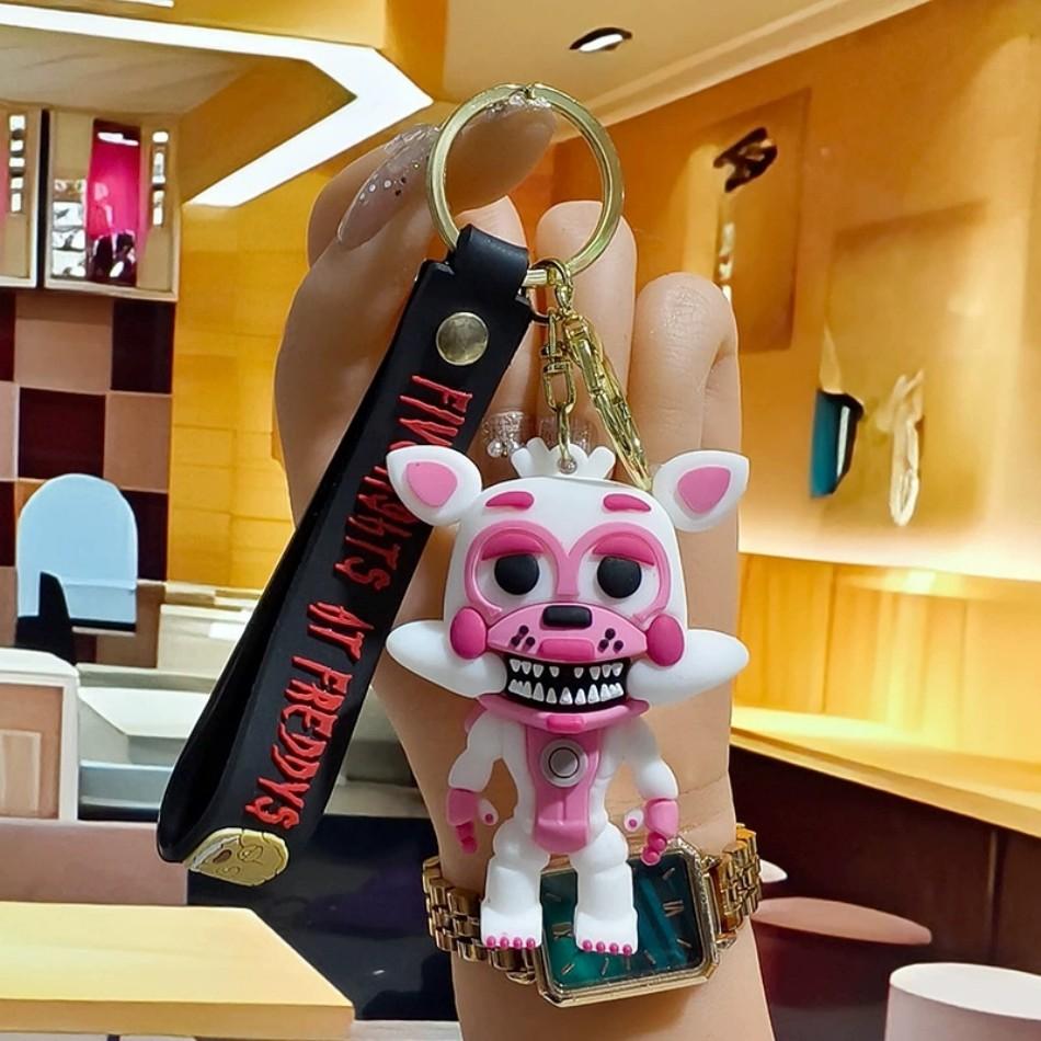 5PCS Cartoon Game Action Figure FNAF Freddy's Fazbear Bear Doll Model Toy Five Nights Freddy Keychain For Gift