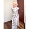 Summer White Polka Dot Dress Temperament Hip-wrapped Long Dress Is Popular In Spring To Wear Casual New Women's Clothing