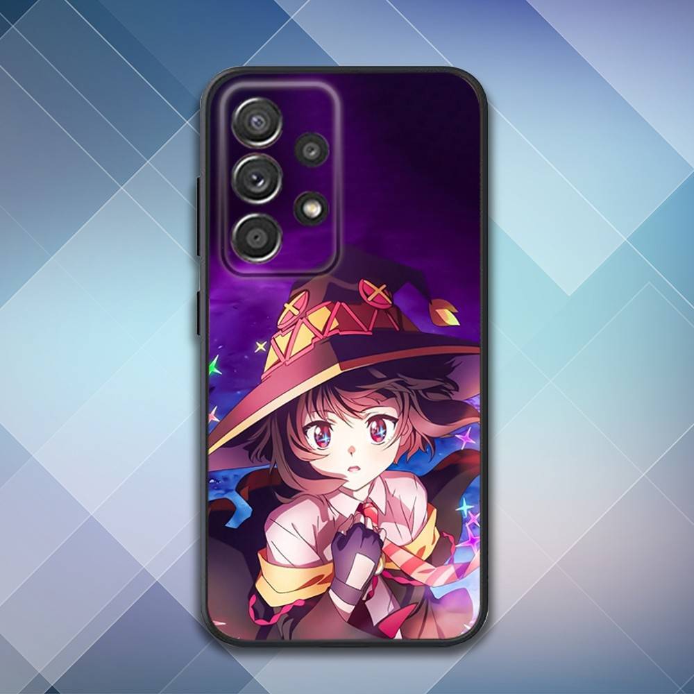 Чехол для телефона Megumin Anime K-KonoSuba Для Samsung S25, S24, S21, S22, S23, S30, Ultra, S20, Plus, Fe, Lite, Note, 10, 9, 5G Черный