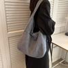 Canvas Shoulder Women's Tote Bag Corduroy Simple Casual  Designer Handbags for Women Travel Solid Shopper Bag