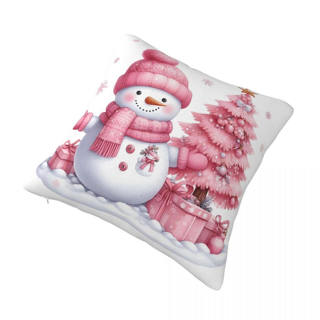 Christmas Snowman Pillow Case Cushion Cover Soft Graphic Pillow Cover Funny Pillowcases For Sofa Car Home Decor