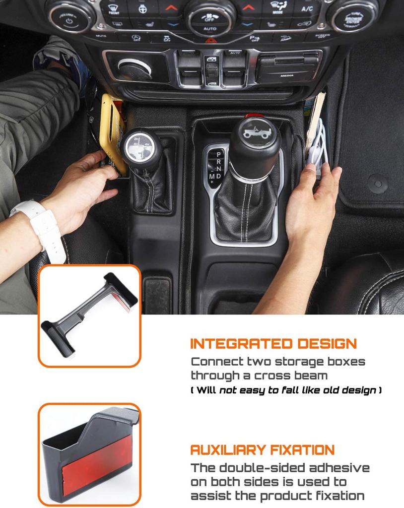 Ящик для хранения рычага переключения передач, консоль переключения передач, боковой лоток, органайзер для внутреннего хранения Jeep Wrangler JL JLU и Gladiator JT 2018-2021 гг.