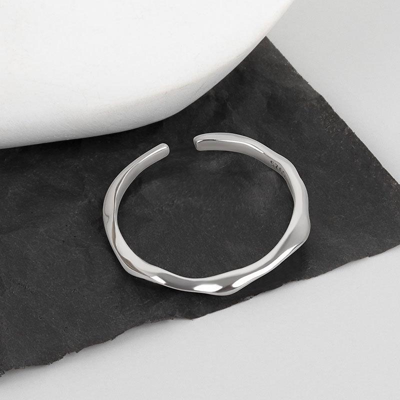 Minimalist Fashion Adjustable Open Index Ring Unique Personalized Simple Versatile Jewelry For Women And Men
