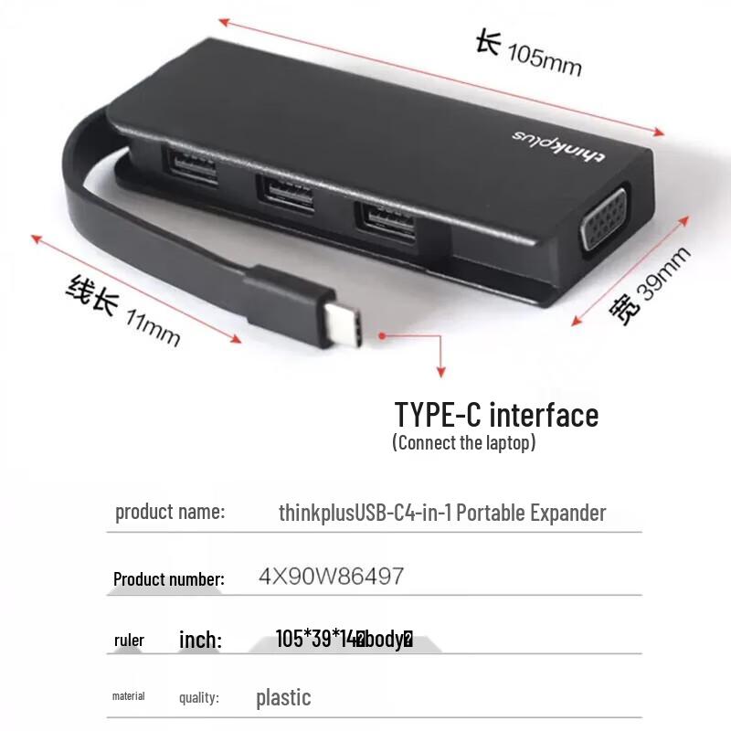 Lenovo USB-C Multiport Adapter Hub