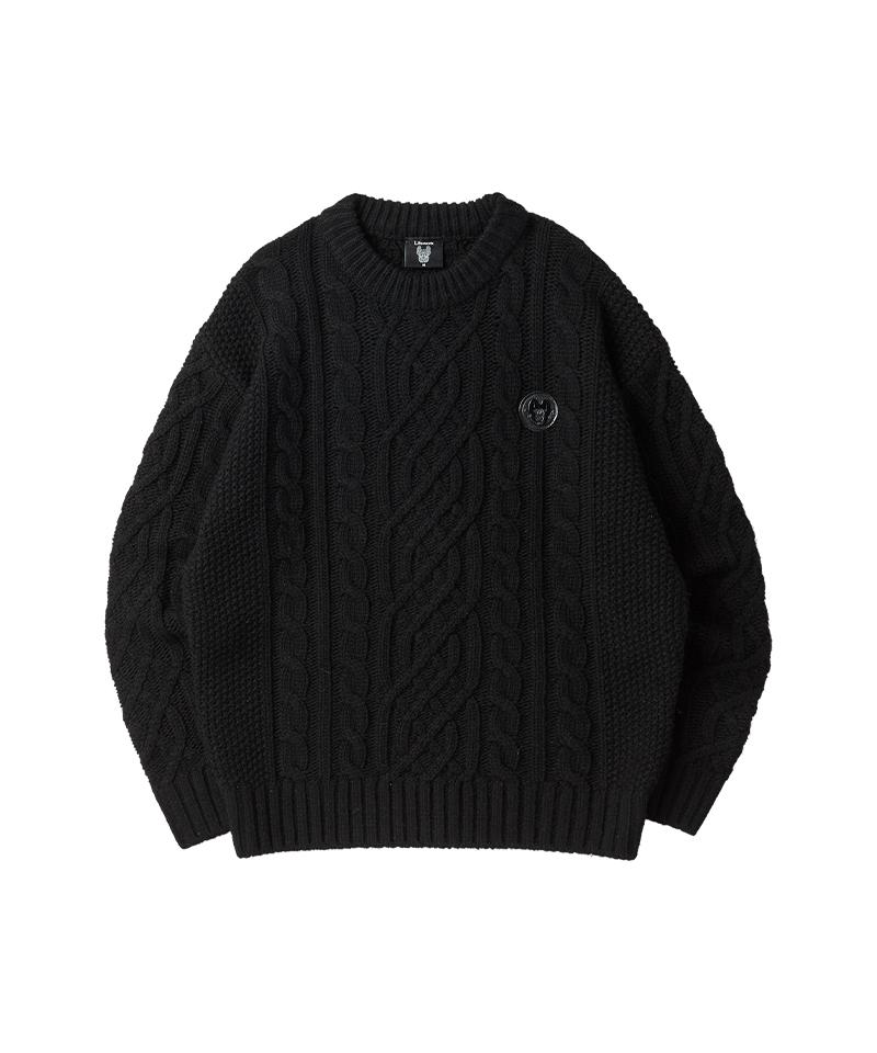 LIFEWORK Lambswool Cable Crew Neck Knit