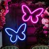 1pc Butterfly Shape LED Neon Sign, USB & Battery Powered Novelty Neon Mini Night Light, Bedroom Kids Room Party Wall Decor