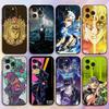 Аниме J-JoJo's Bizarre Adventure ГОРЯЧИЙ Чехол для телефона Для iPhone 17 16 15 14 13 12 Max Plus Силиконовый Черный Чехол