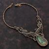 Ожерелье из хризопраза, ожерелье из медной проволоки, регулируемое ожерелье, ювелирные изделия из меди ручной работы, ожерелье из драгоценных камней для подарка, ювелирные изделия из проволоки