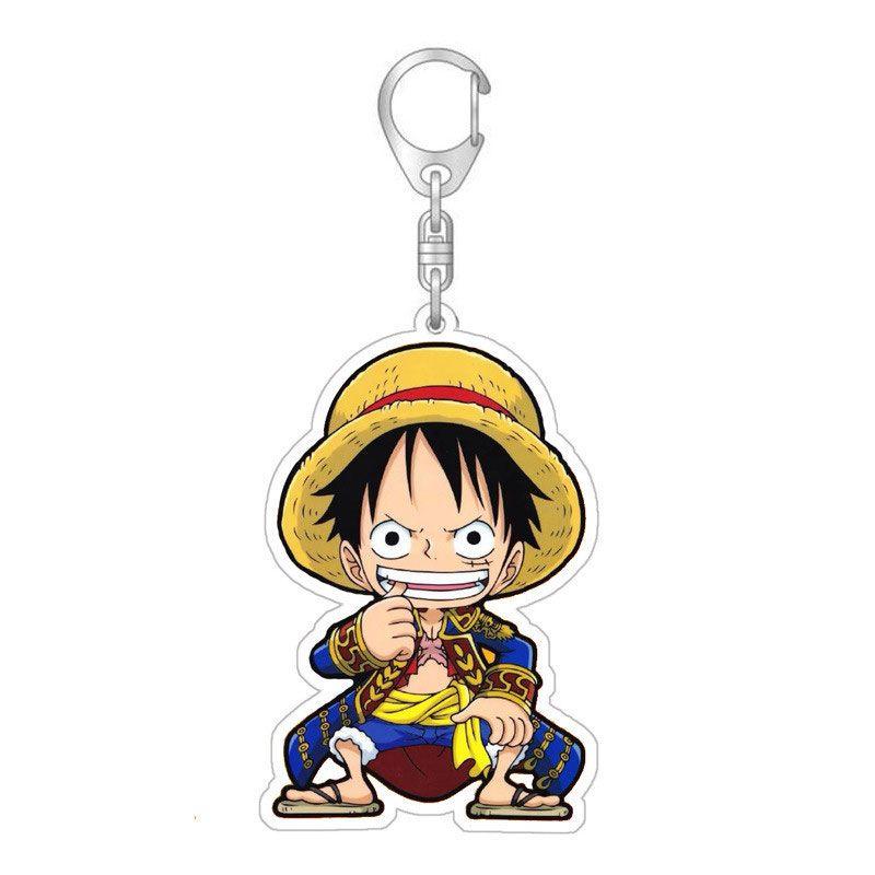 One Piece брелок аниме периферийный акриловый кулон, украшение из мультфильма Луффи Солон, студенческий рюкзак кулон