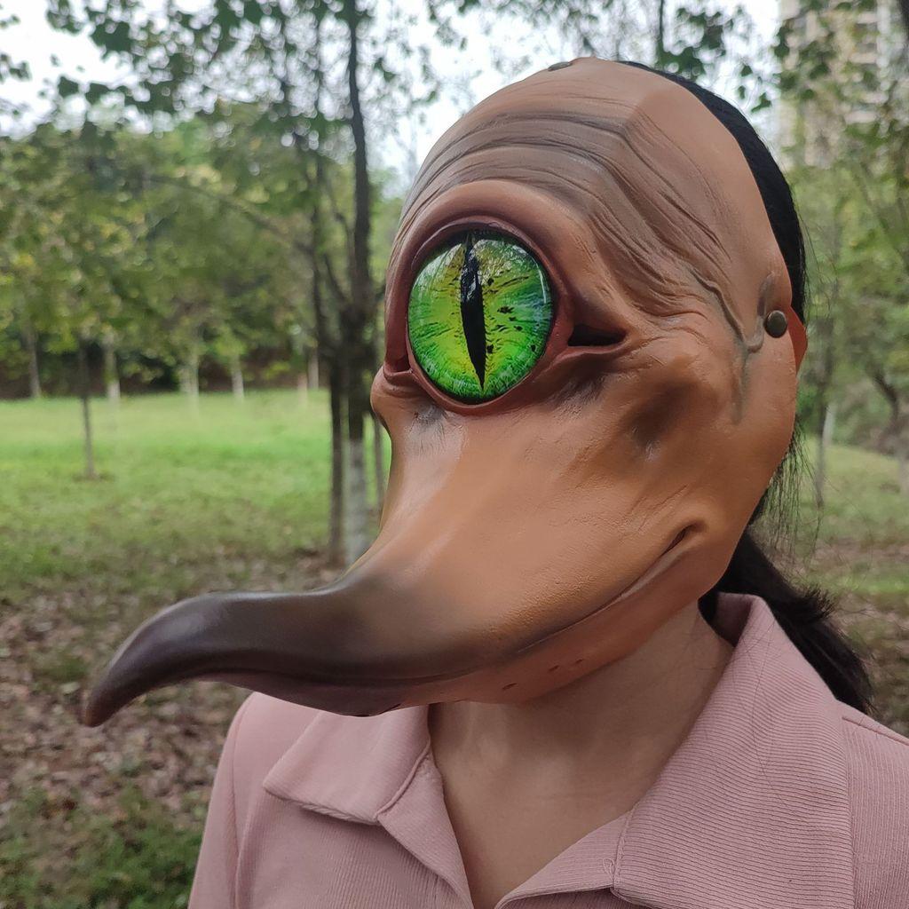 One Eyed Monster With A Long Mouth Monster Latex Mask For Cosplay And Festival Decor