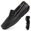 Handmade Genuine Leather Men's Loafers Comfortable Slip-on Driving Casual Shoes Brand Soft Moccasins Big Size 37-47 Dropshipping