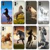 Чехол для телефона Runing Animal Horse для Apple iPhone 13 12 Mini 11 Pro XS Max XR X 8 7 6S 6 Plus SE 2022 2020 5S 5 мягкий черный чехол