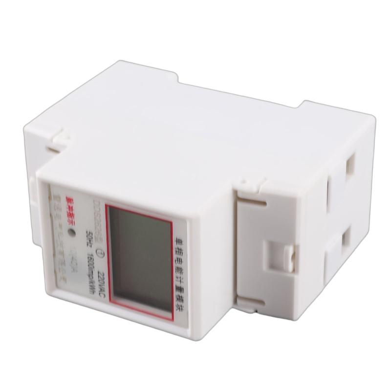 DDS2626 2P Однофазный электронный счетчик электроэнергии ЖК-дисплей DIN-рейка кВтч Измеритель мощности 10(40)К(Ручная обнуление Обычный дисплей)