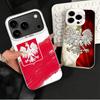 Чехол для телефона с флагом Польши, белый-красный, мягкий, для iPhone 15 16 17 Pro Max 17Air 16E 14 Plus 13 12 Mini, противоударный, задняя крышка